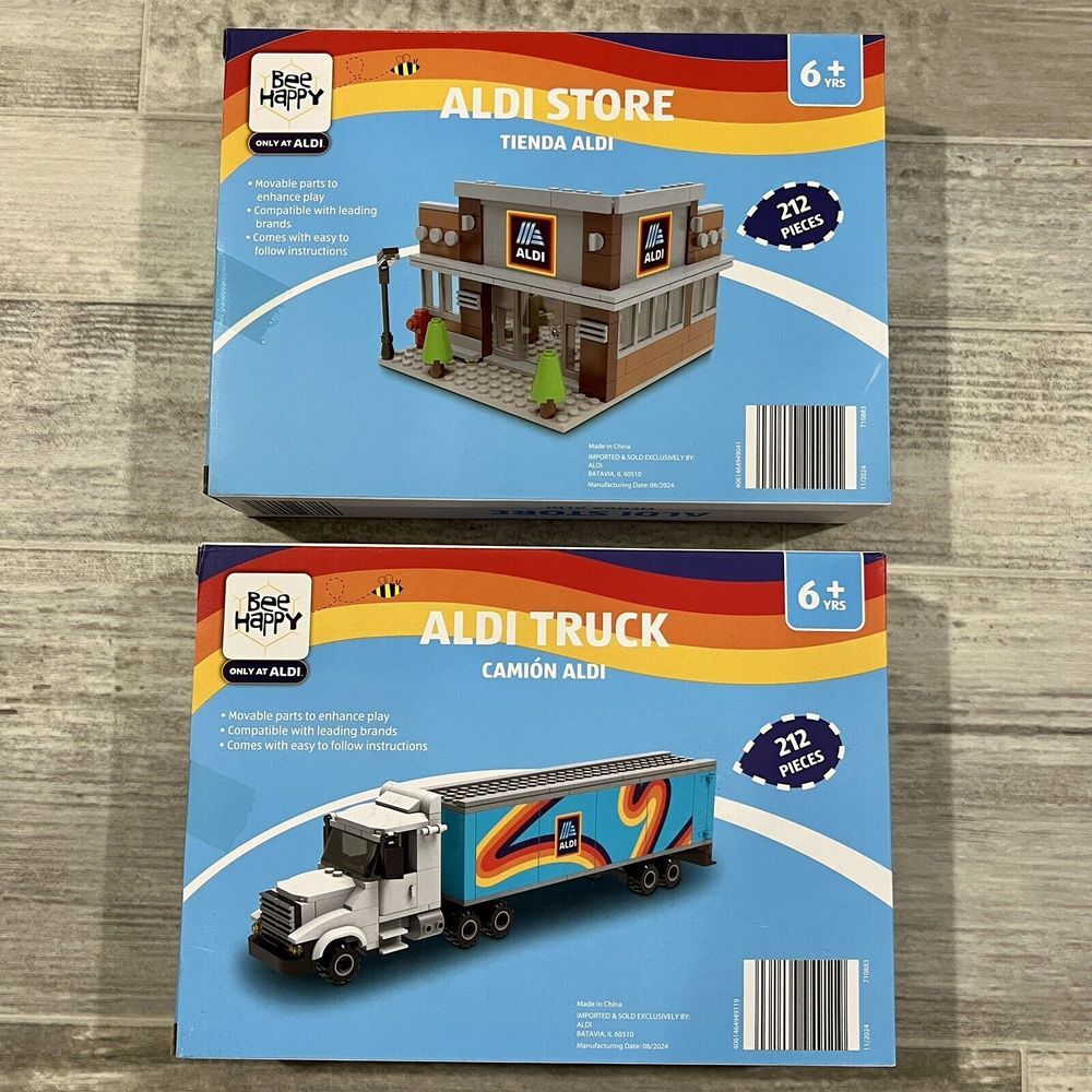 Bee Happy‎ Aldi Truck and Aldi Store Brick Building Sets Lot